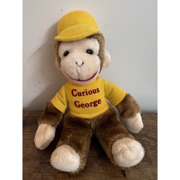 Curious George 1984 Vtg Eden Stuffed Animal Plush Monkey Plushie Banana Doll - Picture 7 of 14